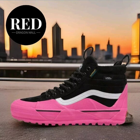 VANS SK8 Hi Dip MTE-2 Hiking Boots Shoes Pink Black Suede - Women's Size 8 - Picture 7 of 16